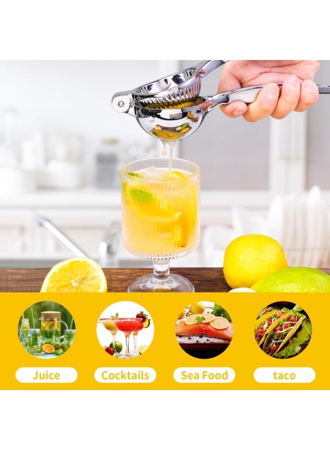 CLENEA Lemon Squeezer, Heavy Duty Lemon Juicer, Stainless Steel Lime Squeezer, Manual Citrus Press, Orange Juicer Handheld, Hand Press Fruit Juicer, Exprimidor De Limones - Image 2